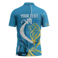 Saint Lucia Kings Cricket Custom Zipper Polo Shirt 2025 2nd Champions Back To Back - Wonder Print Shop
