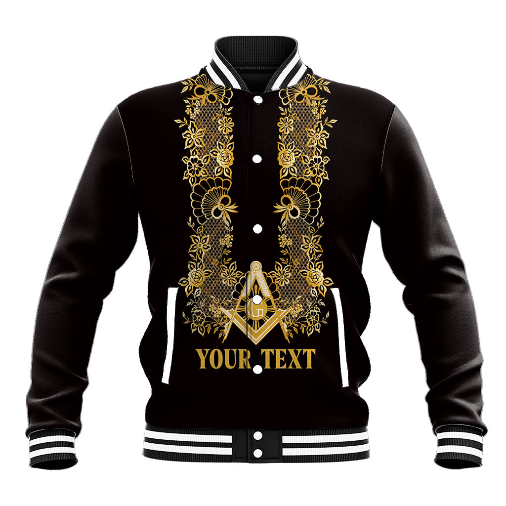 Personalised Filipino Freemasonry Baseball Jacket Masonic Barong Tagalog Inspired Ivory White