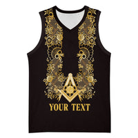 Personalised Filipino Freemasonry Basketball Jersey Masonic Barong Tagalog Inspired Ivory White