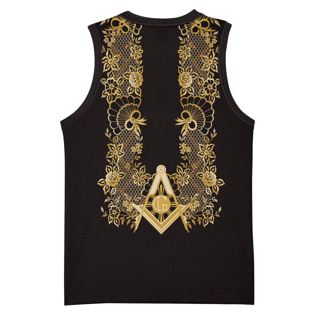 Personalised Filipino Freemasonry Basketball Jersey Masonic Barong Tagalog Inspired Ivory White