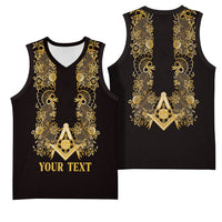 Personalised Filipino Freemasonry Basketball Jersey Masonic Barong Tagalog Inspired Ivory White