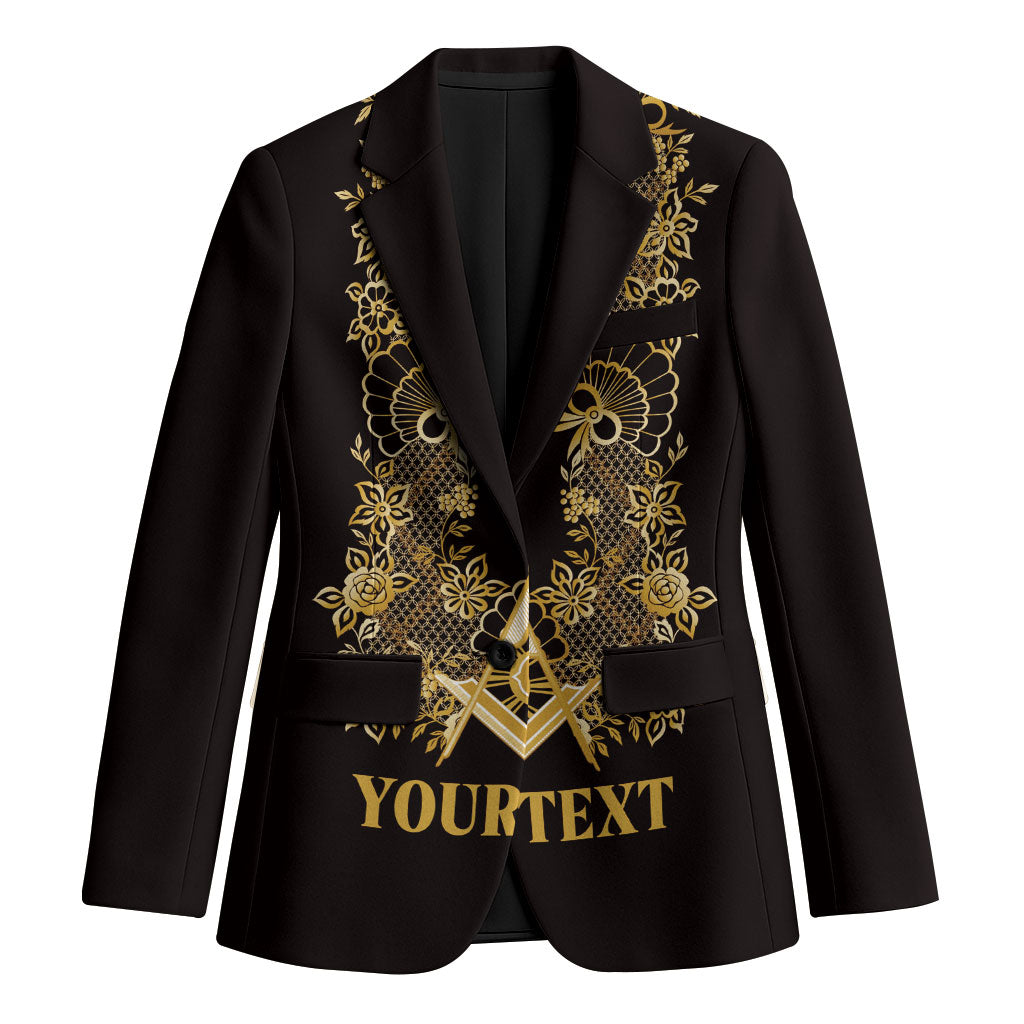 Personalised Filipino Freemasonry Blazer Masonic Barong Tagalog Inspired Ivory White