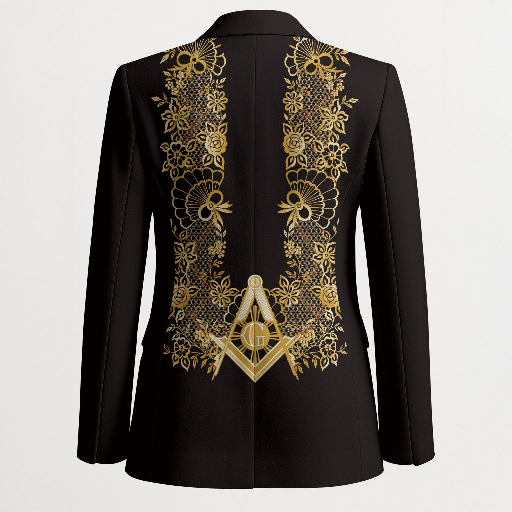 Personalised Filipino Freemasonry Blazer Masonic Barong Tagalog Inspired Ivory White