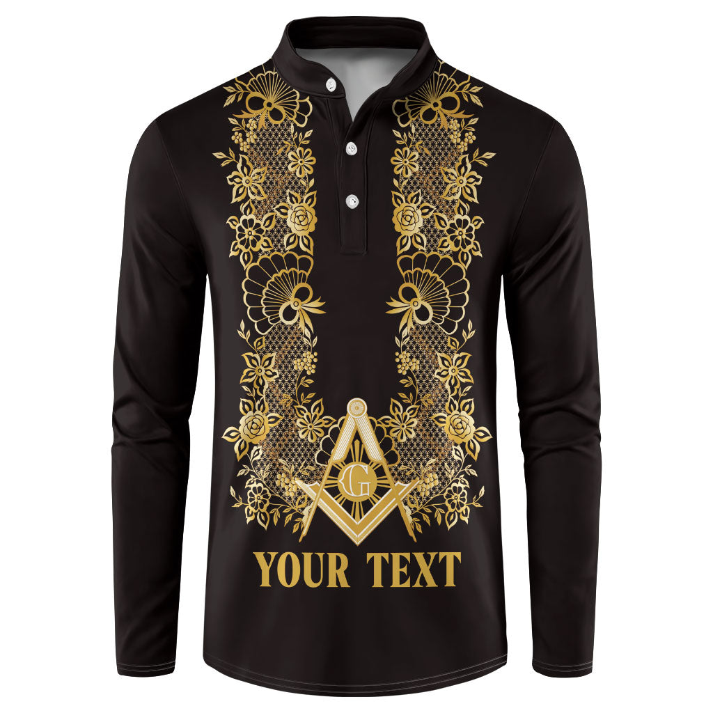 Personalised Filipino Freemasonry Button Sweatshirt Masonic Barong Tagalog Inspired Ivory White