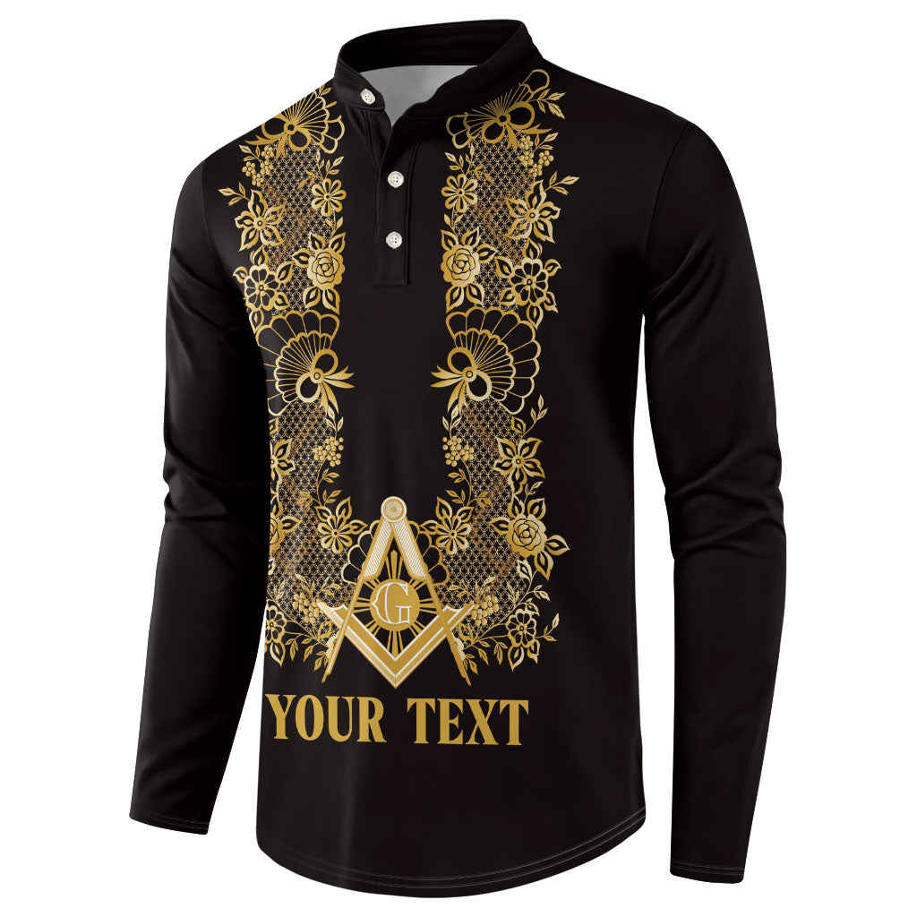 Personalised Filipino Freemasonry Button Sweatshirt Masonic Barong Tagalog Inspired Ivory White