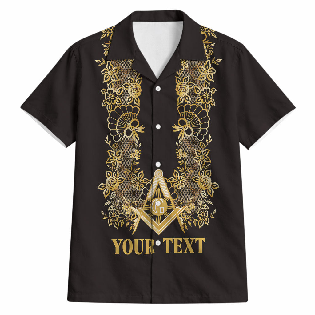 Personalised Filipino Freemasonry Hawaiian Shirt Masonic Barong Tagalog Inspired Ivory White