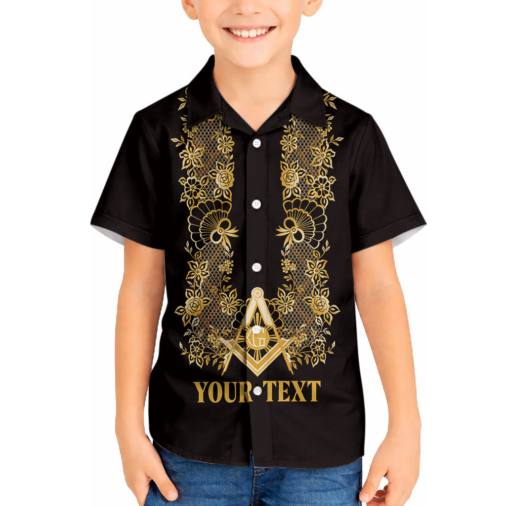 Personalised Filipino Freemasonry Hawaiian Shirt Masonic Barong Tagalog Inspired Ivory White