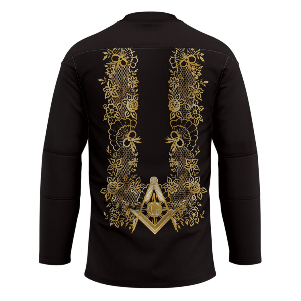 Personalised Filipino Freemasonry Hockey Jersey Masonic Barong Tagalog Inspired Ivory White