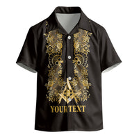 Personalised Filipino Freemasonry Kid Hawaiian Shirt Masonic Barong Tagalog Inspired Ivory White