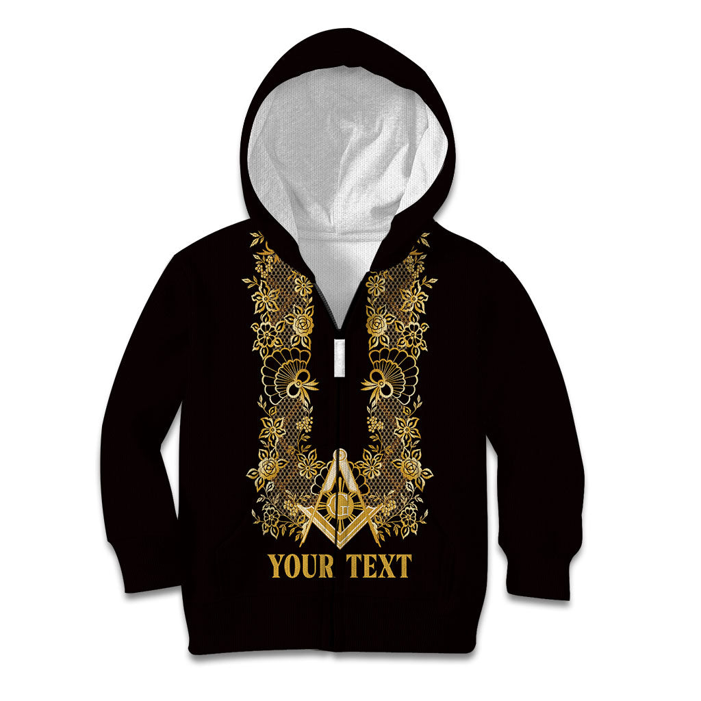 Personalised Filipino Freemasonry Kid Hoodie Masonic Barong Tagalog Inspired Ivory White
