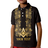 Personalised Filipino Freemasonry Kid Polo Shirt Masonic Barong Tagalog Inspired Ivory White