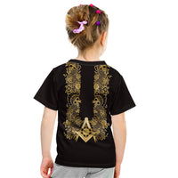 Personalised Filipino Freemasonry Kid T Shirt Masonic Barong Tagalog Inspired Ivory White