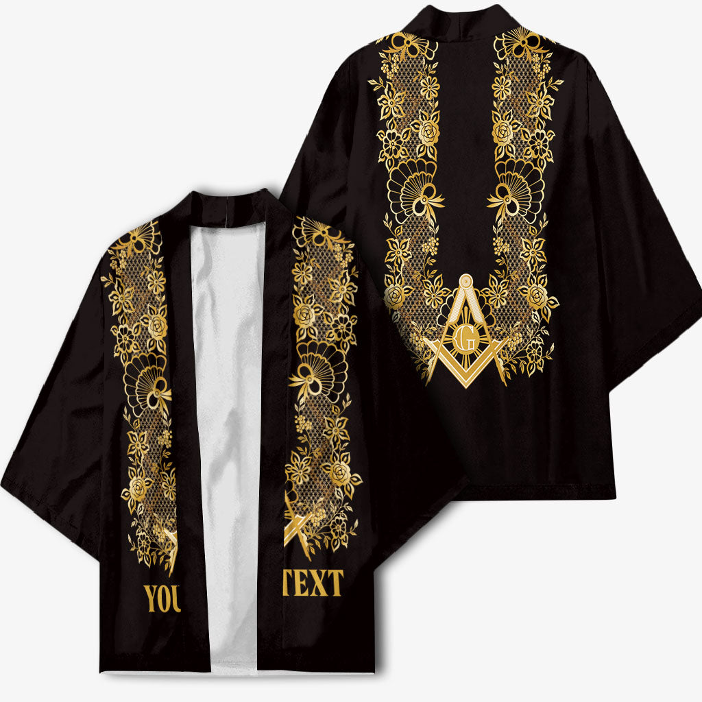 Personalised Filipino Freemasonry Kimono Masonic Barong Tagalog Inspired Ivory White