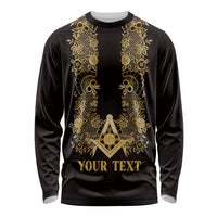 Personalised Filipino Freemasonry Long Sleeve Shirt Masonic Barong Tagalog Inspired Ivory White