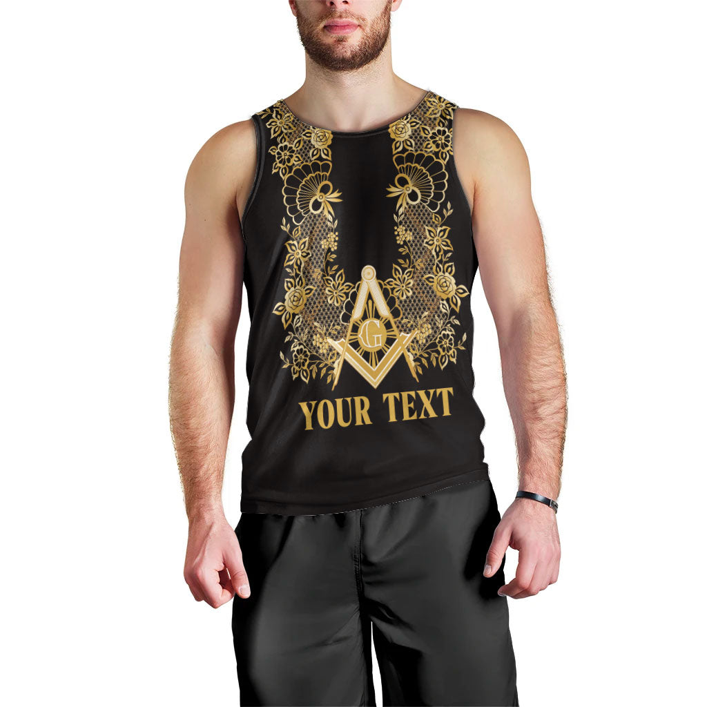 Personalised Filipino Freemasonry Men Tank Top Masonic Barong Tagalog Inspired Ivory White
