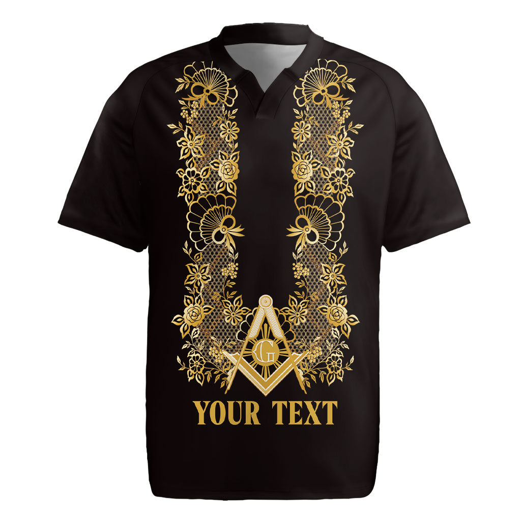 Personalised Filipino Freemasonry Rugby Jersey Masonic Barong Tagalog Inspired Ivory White