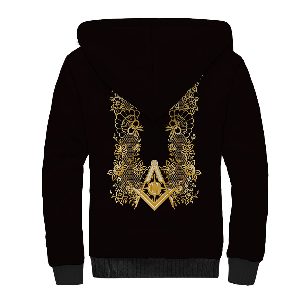 Personalised Filipino Freemasonry Sherpa Hoodie Masonic Barong Tagalog Inspired Ivory White
