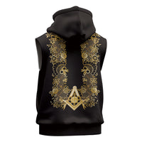 Personalised Filipino Freemasonry Sleeveless Hoodie Masonic Barong Tagalog Inspired Ivory White