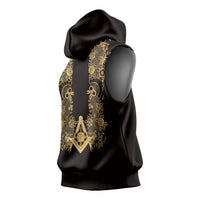 Personalised Filipino Freemasonry Sleeveless Hoodie Masonic Barong Tagalog Inspired Ivory White