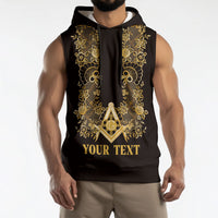 Personalised Filipino Freemasonry Sleeveless Hoodie Masonic Barong Tagalog Inspired Ivory White