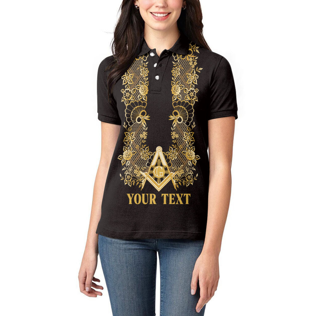 Personalised Filipino Freemasonry Women Polo Shirt Masonic Barong Tagalog Inspired Ivory White