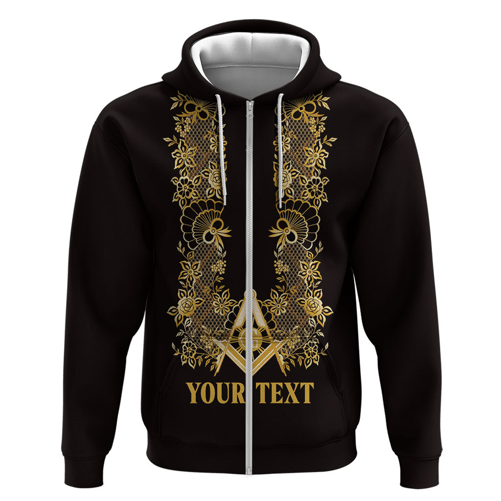 Personalised Filipino Freemasonry Zip Hoodie Masonic Barong Tagalog Inspired Ivory White