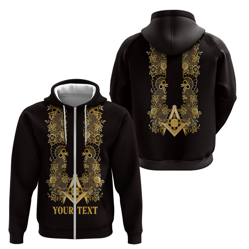 Personalised Filipino Freemasonry Zip Hoodie Masonic Barong Tagalog Inspired Ivory White