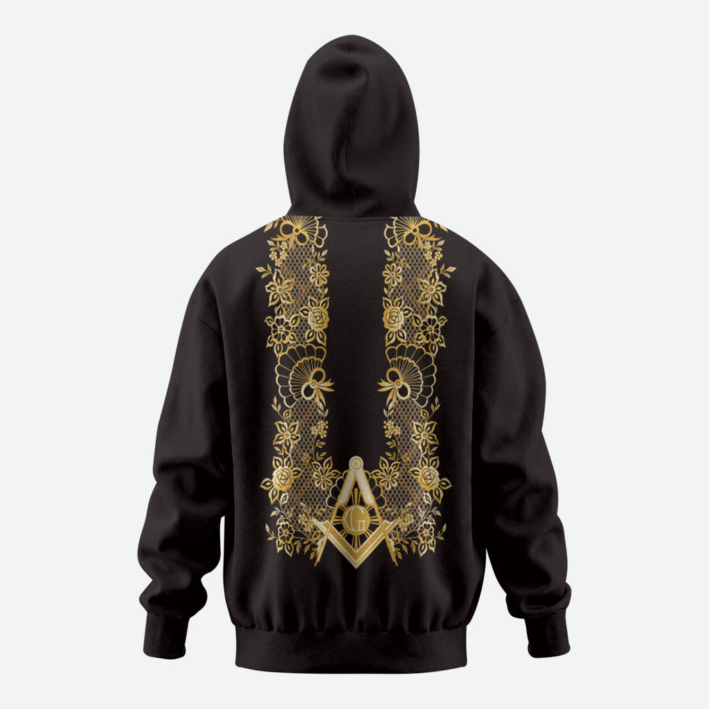 Personalised Filipino Freemasonry Zip Hoodie Masonic Barong Tagalog Inspired Ivory White