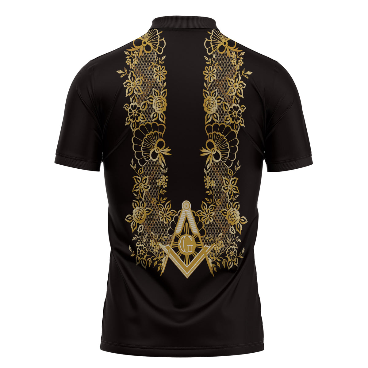 Personalised Filipino Freemasonry Zipper Polo Shirt Masonic Barong Tagalog Inspired Ivory White