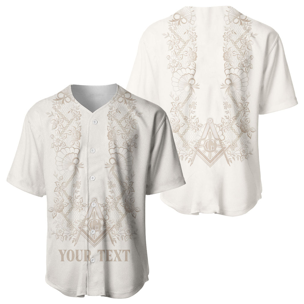 Personalised Filipino Freemasonry Baseball Jersey Masonic Barong Tagalog Inspired Black