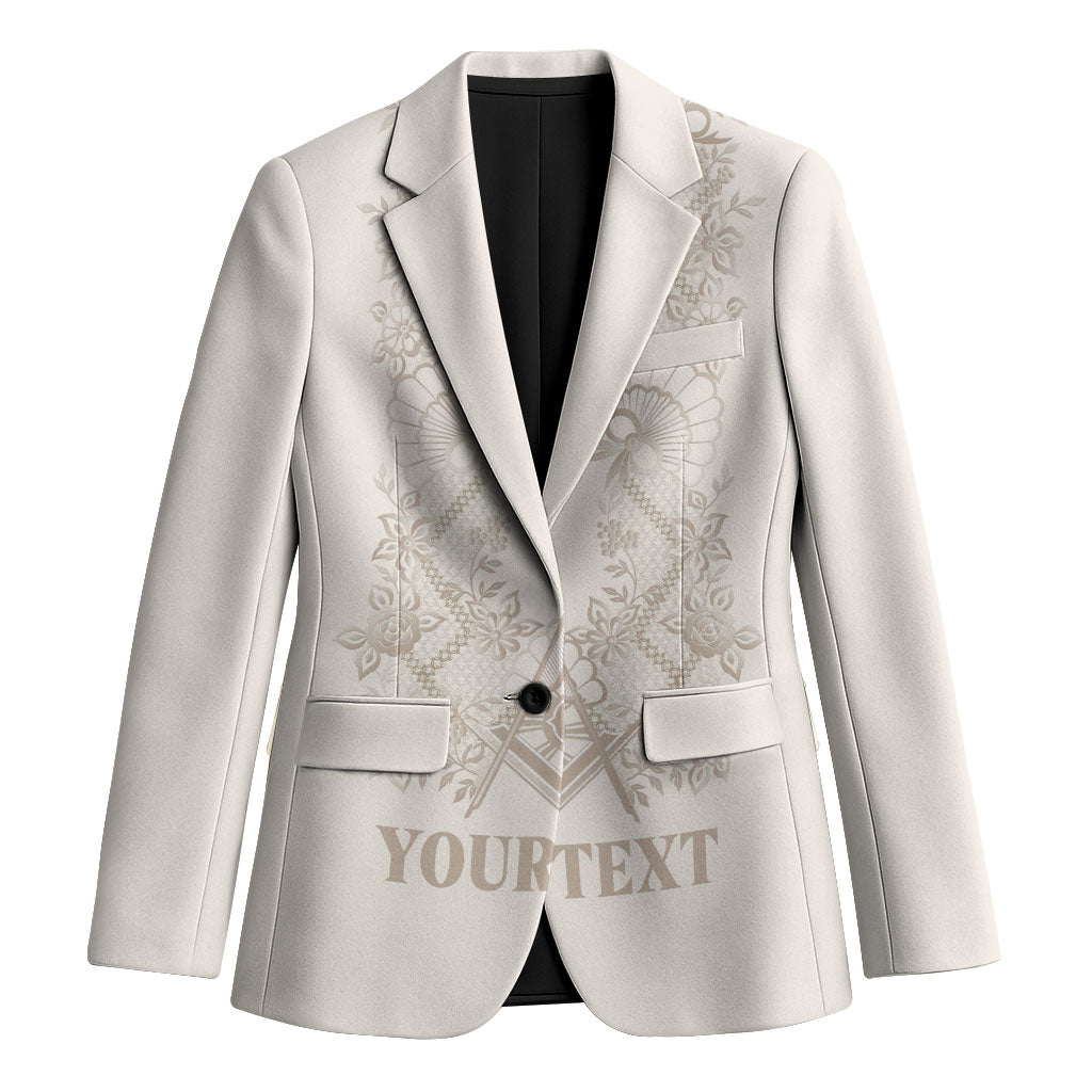 Personalised Filipino Freemasonry Blazer Masonic Barong Tagalog Inspired Black