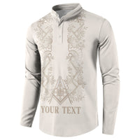 Personalised Filipino Freemasonry Button Sweatshirt Masonic Barong Tagalog Inspired Black