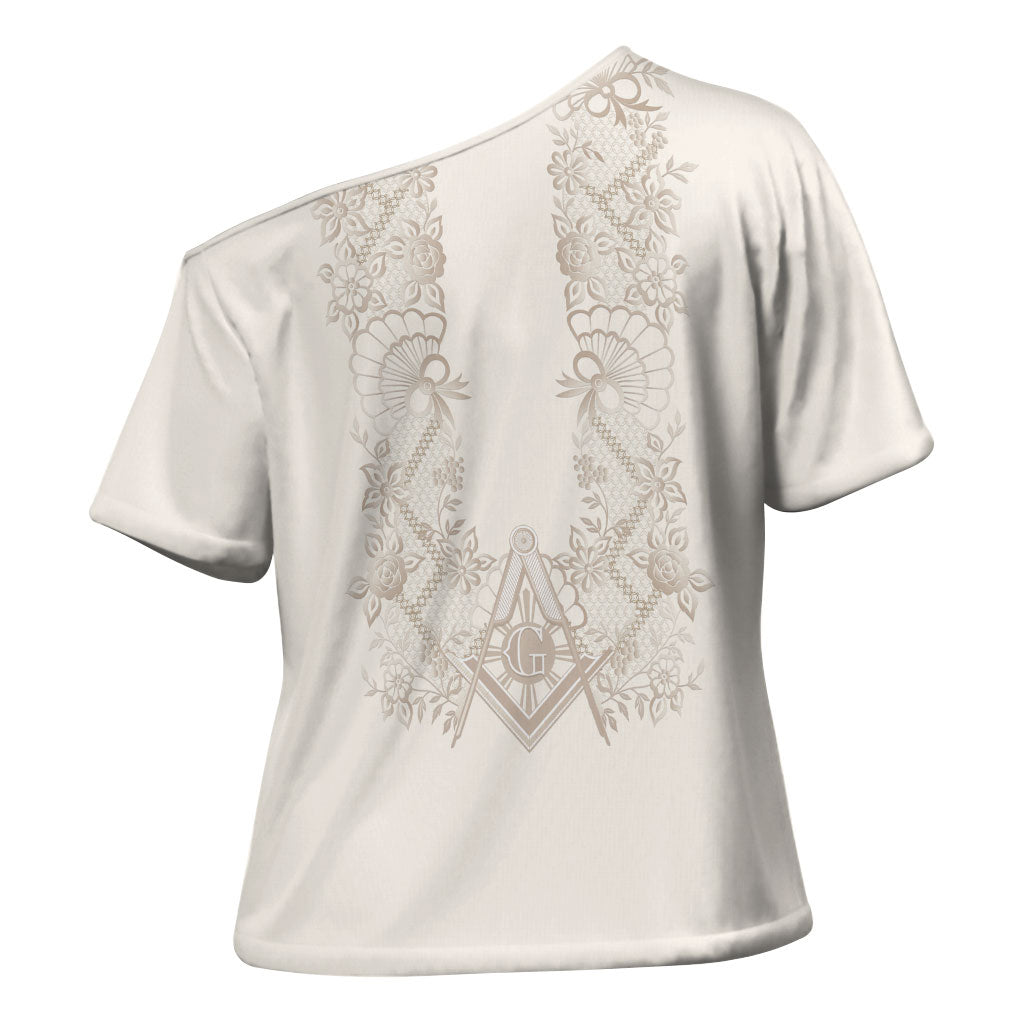 Personalised Filipino Freemasonry Cross Shoulder Shirt Masonic Barong Tagalog Inspired Black