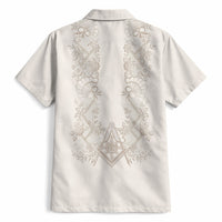 Personalised Filipino Freemasonry Hawaiian Shirt Masonic Barong Tagalog Inspired Black