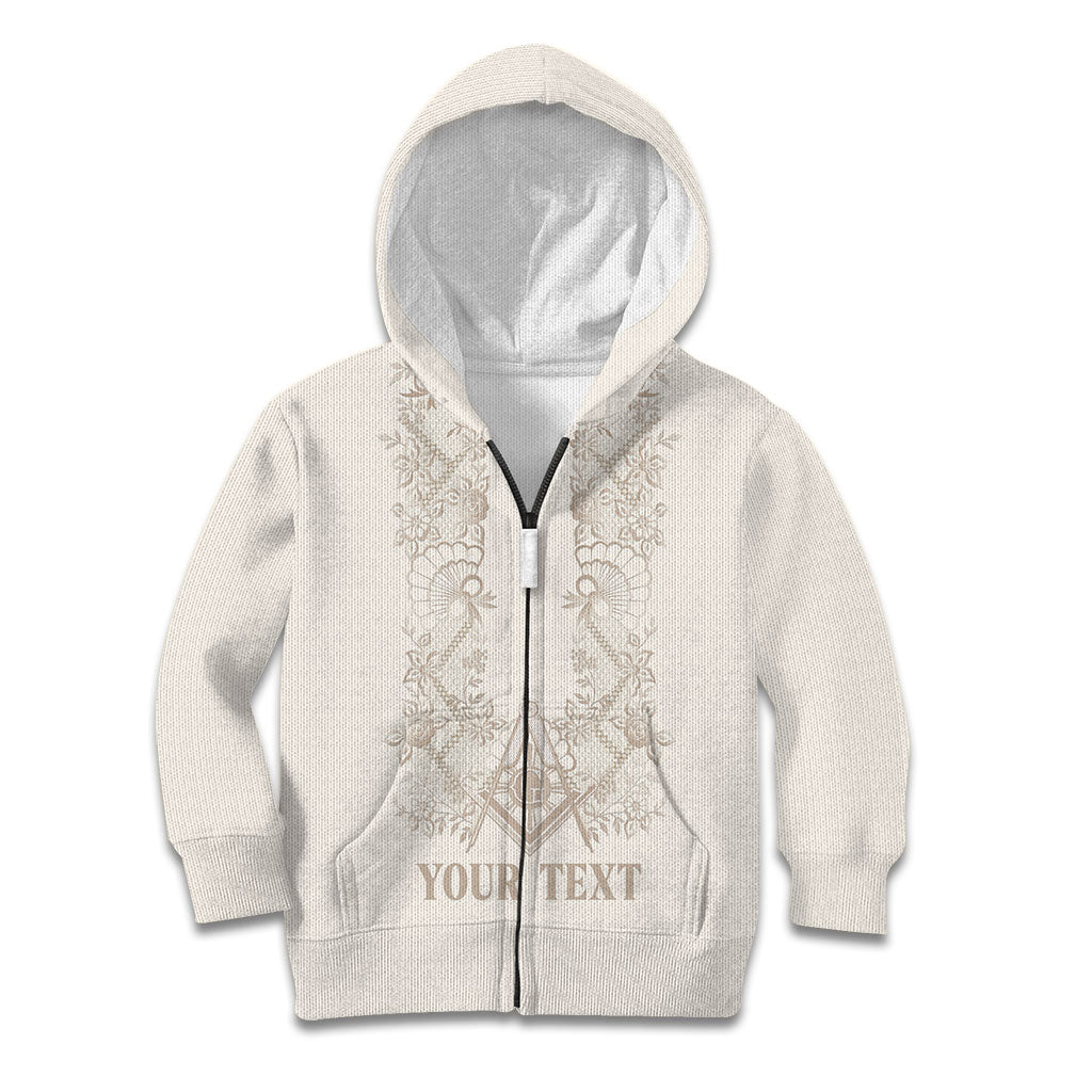 Personalised Filipino Freemasonry Kid Hoodie Masonic Barong Tagalog Inspired Black