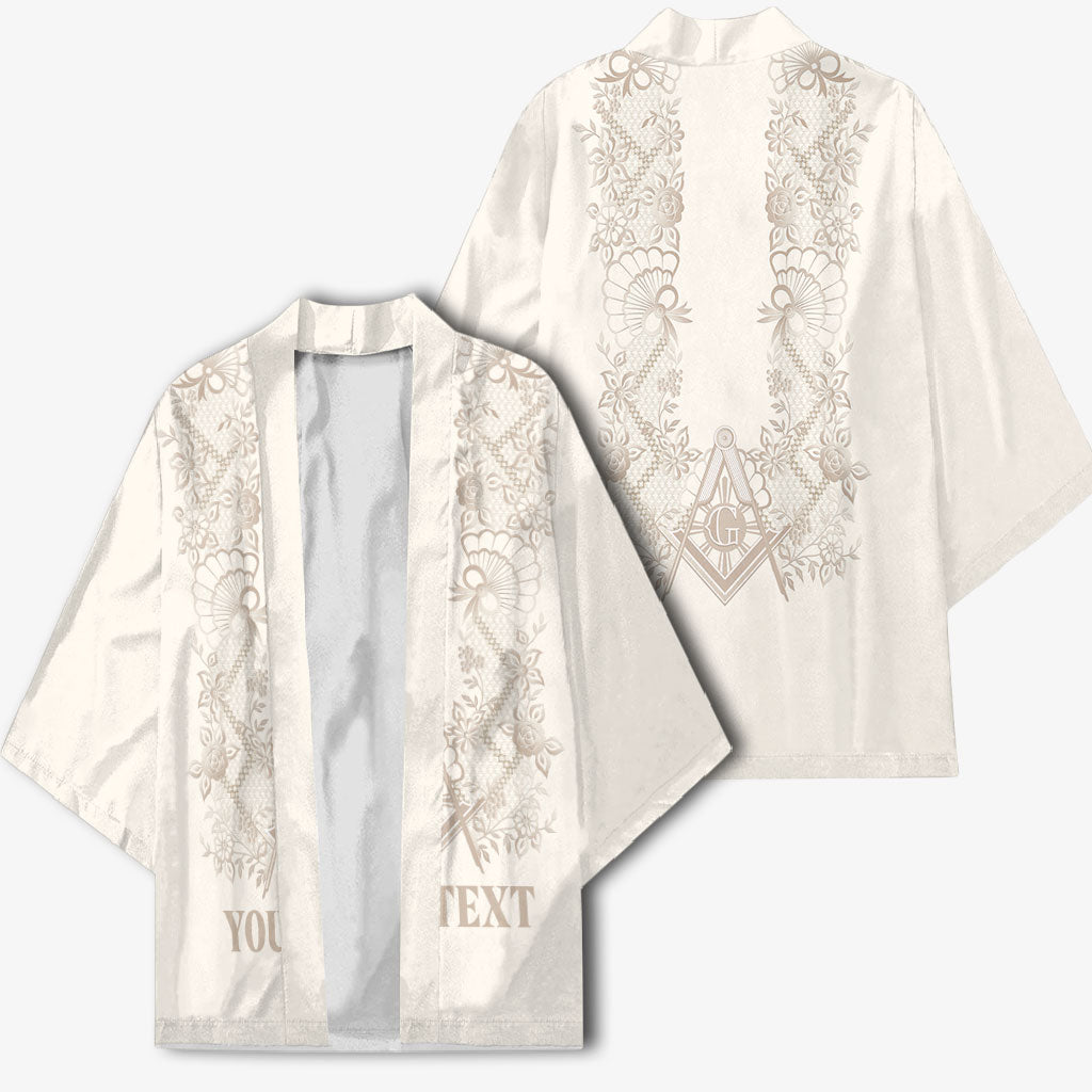 Personalised Filipino Freemasonry Kimono Masonic Barong Tagalog Inspired Black