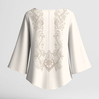 Personalised Filipino Freemasonry Kimono Sleeve Blouse Masonic Barong Tagalog Inspired Black