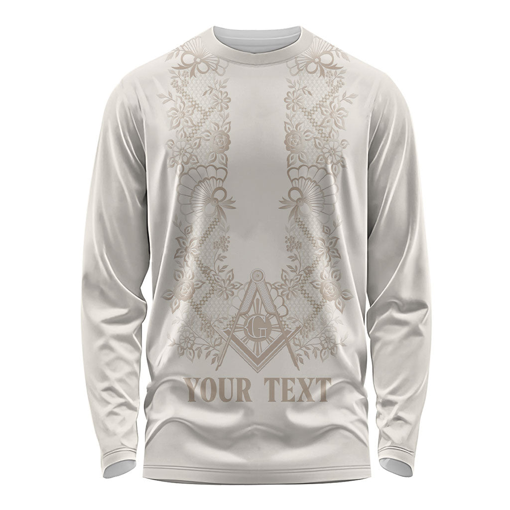 Personalised Filipino Freemasonry Long Sleeve Shirt Masonic Barong Tagalog Inspired Black