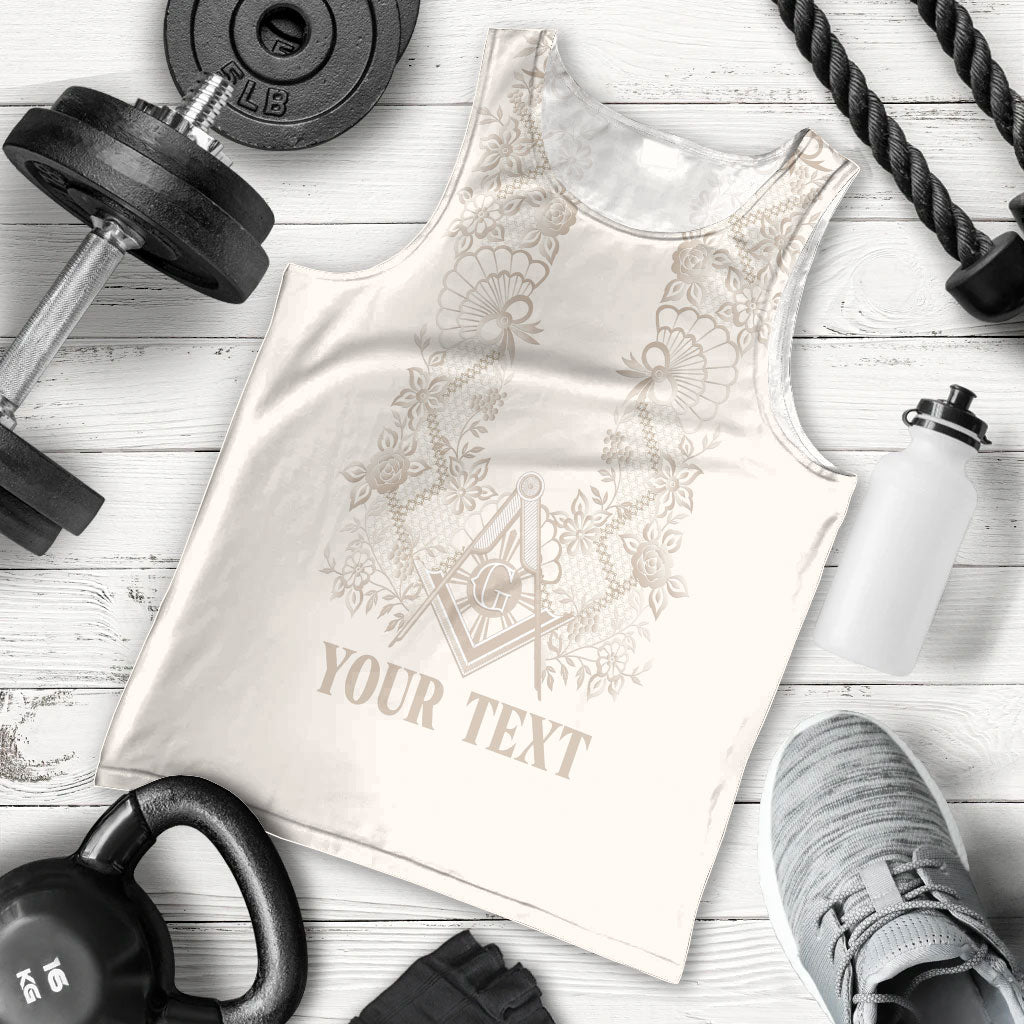 Personalised Filipino Freemasonry Men Tank Top Masonic Barong Tagalog Inspired Black