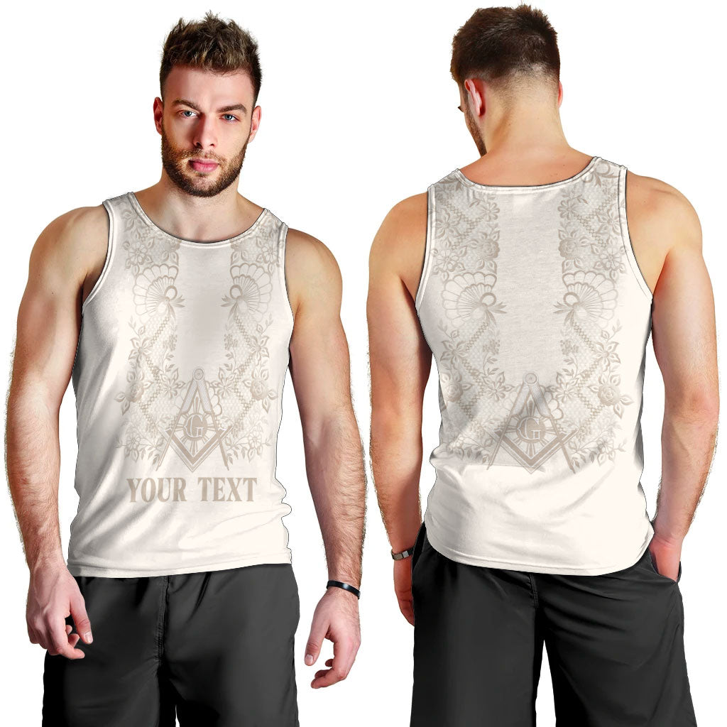 Personalised Filipino Freemasonry Men Tank Top Masonic Barong Tagalog Inspired Black