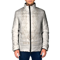 Personalised Filipino Freemasonry Padded Jacket Masonic Barong Tagalog Inspired Black