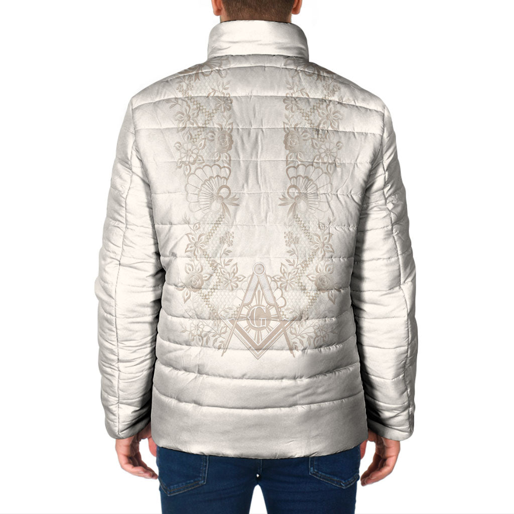 Personalised Filipino Freemasonry Padded Jacket Masonic Barong Tagalog Inspired Black