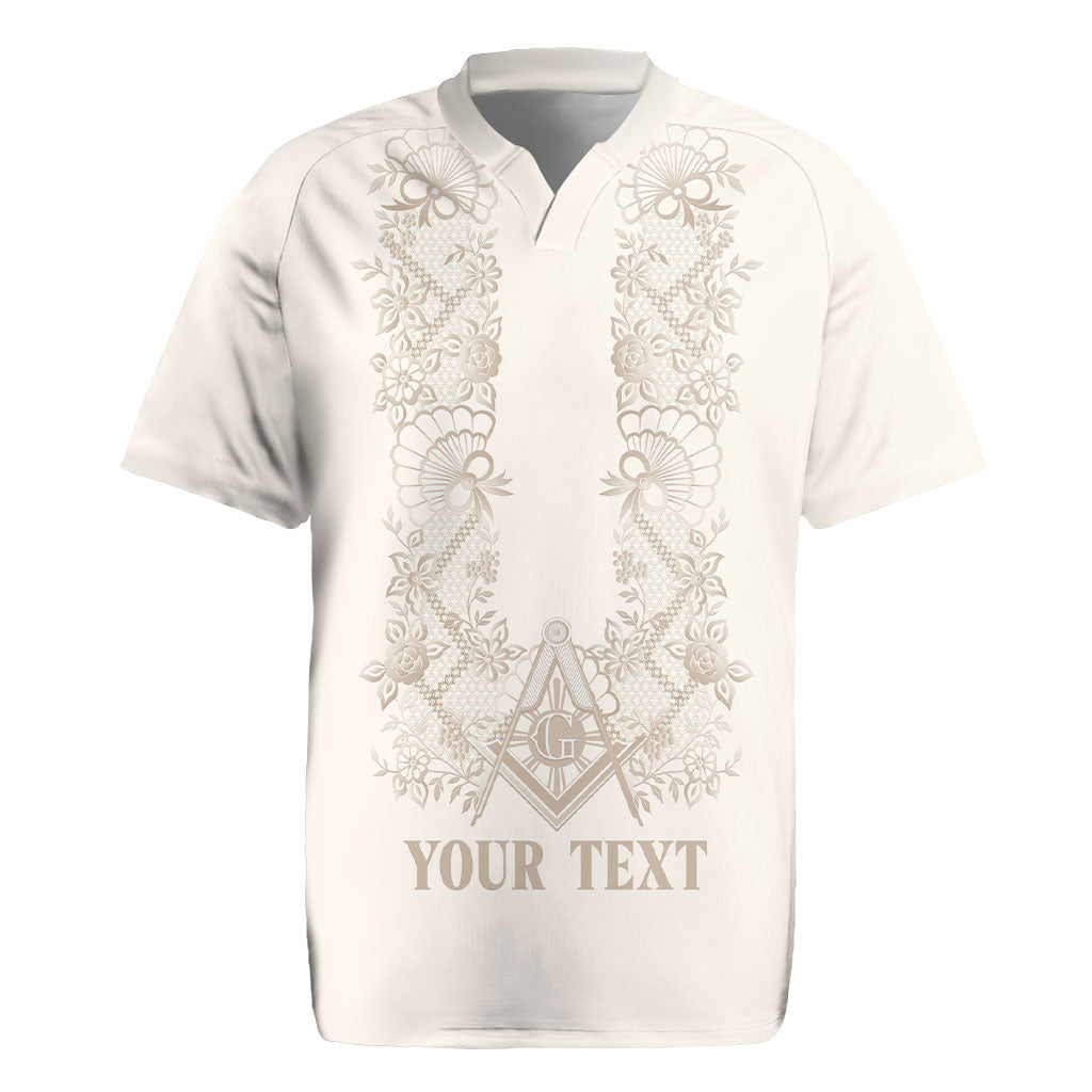Personalised Filipino Freemasonry Rugby Jersey Masonic Barong Tagalog Inspired Black