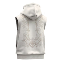 Personalised Filipino Freemasonry Sleeveless Hoodie Masonic Barong Tagalog Inspired Black