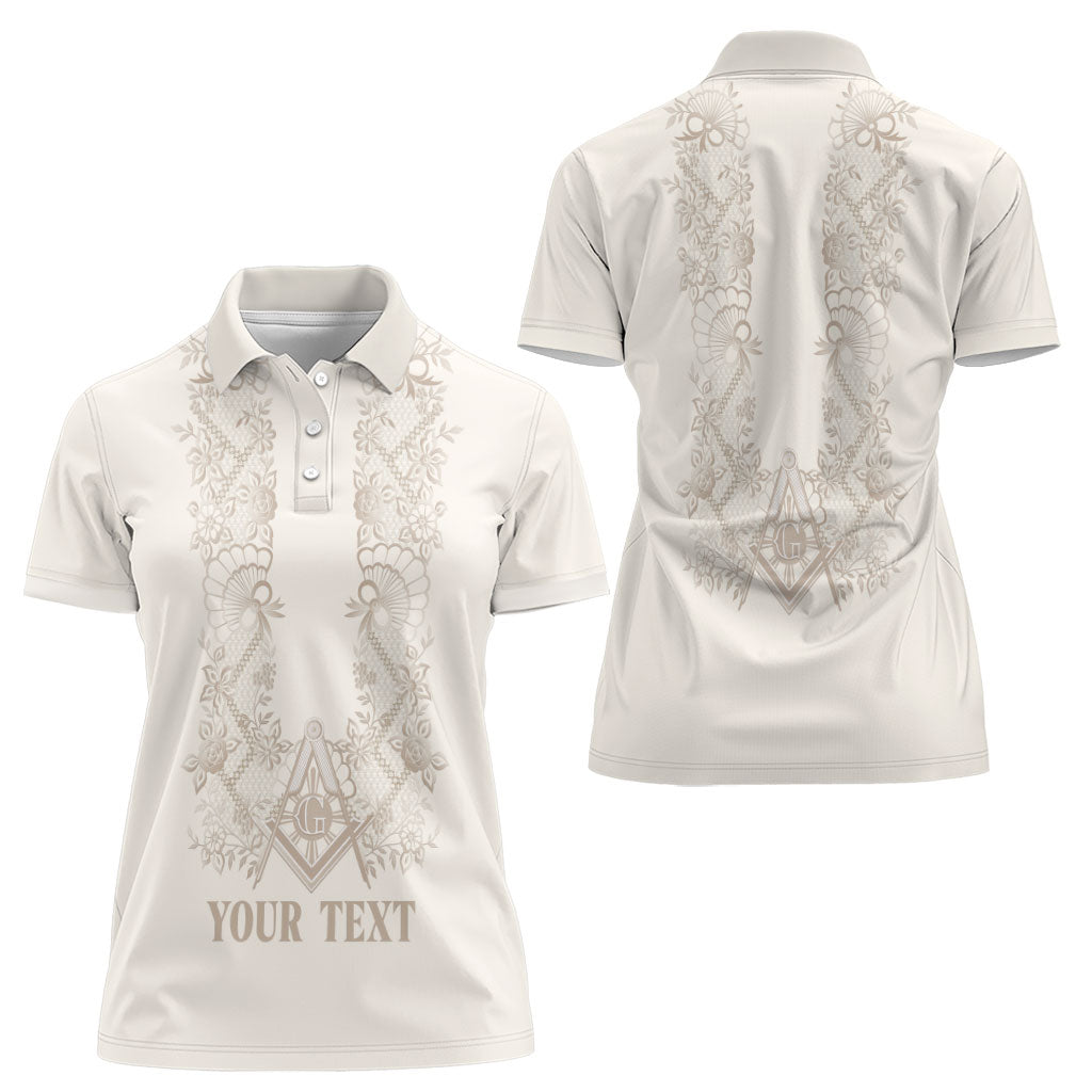 Personalised Filipino Freemasonry Women Polo Shirt Masonic Barong Tagalog Inspired Black
