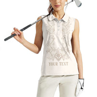 Personalised Filipino Freemasonry Women Sleeveless Polo Shirt Masonic Barong Tagalog Inspired Black