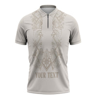 Personalised Filipino Freemasonry Zipper Polo Shirt Masonic Barong Tagalog Inspired Black