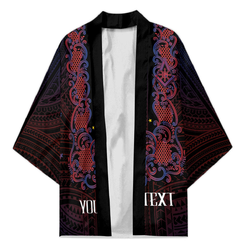 Personalised Philippines Barong Tagalog Freemasonry Kimono Filipino Masonic Polynesian Pattern
