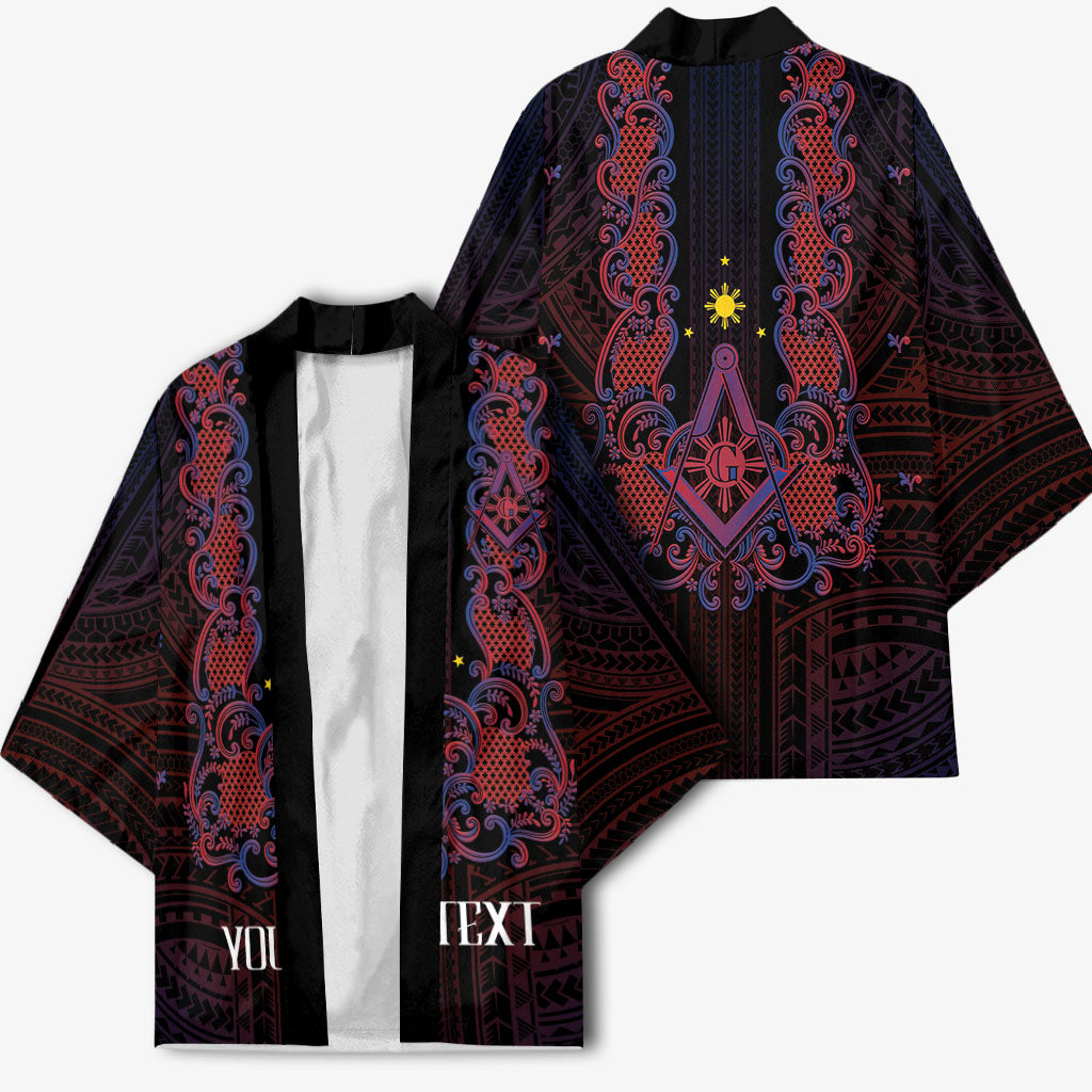 Personalised Philippines Barong Tagalog Freemasonry Kimono Filipino Masonic Polynesian Pattern