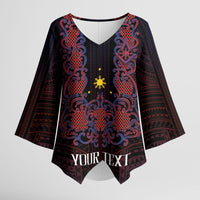 Personalised Philippines Barong Tagalog Freemasonry Kimono Sleeve Blouse Filipino Masonic Polynesian Pattern